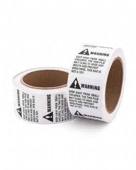 Warning Sticker Suffocation Label 2