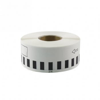 Brother DK-2214 Compatible Narrow Continuous White Paper Labels 1/2” x 100′